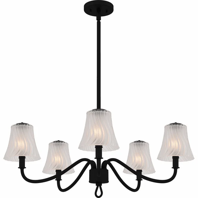 Quoizel MCK5030MBK McKinney Modern Matte Black Chandelier Lighting