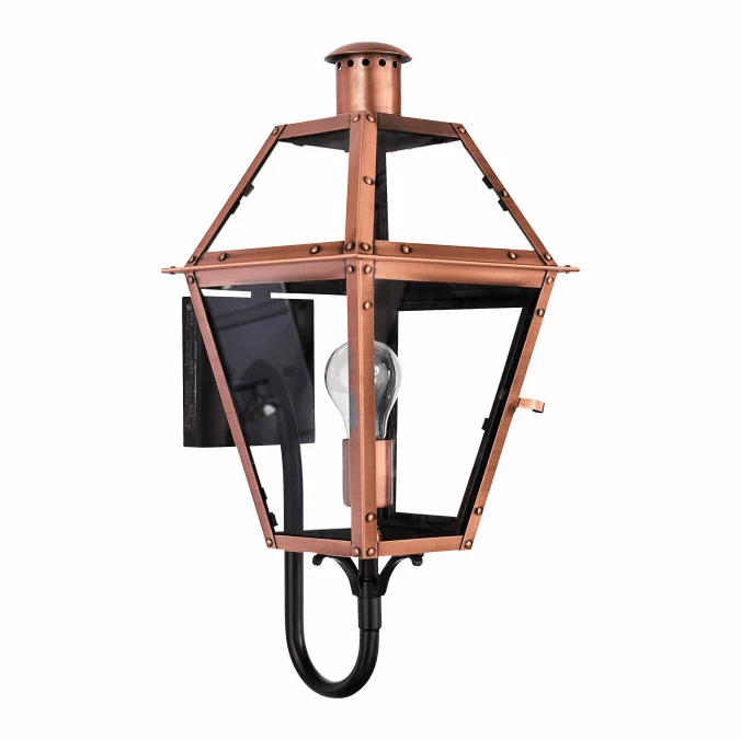 Quoizel RO8410AC Rue De Royal Medium Classic 17.5 Inch Tall Exterior Lantern Copper Sconce