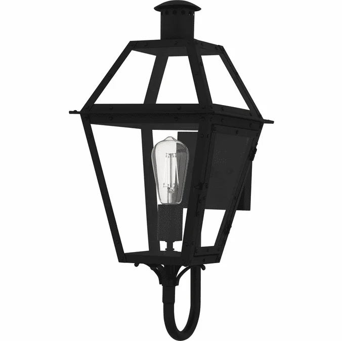 Quoizel RO8410EK Rue De Royal Modern Earth Black Outdoor Wall Sconce Lighting