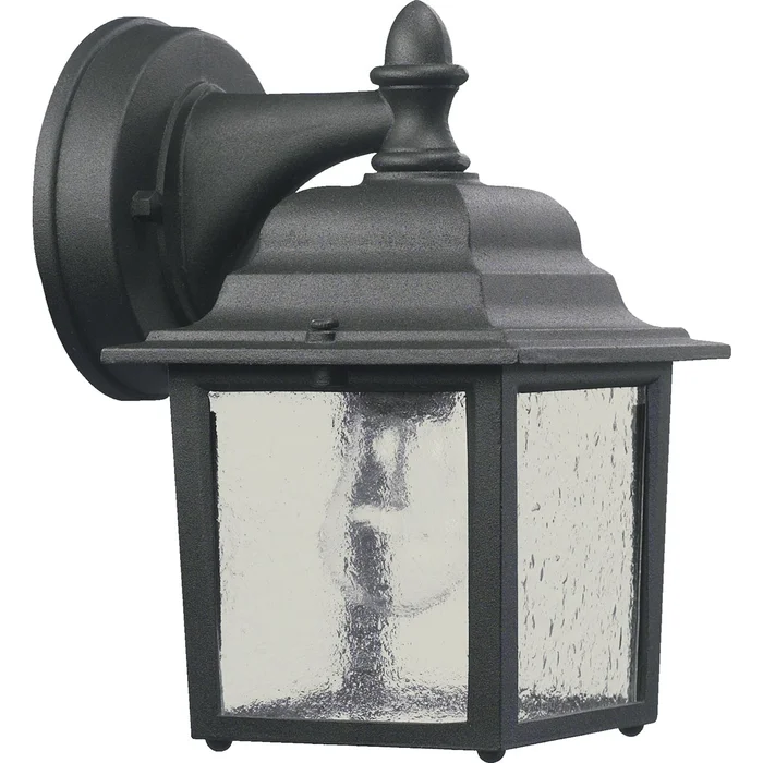 Quorum 1-LT Box Outdoor Wall Lantern – Black – 793-15
