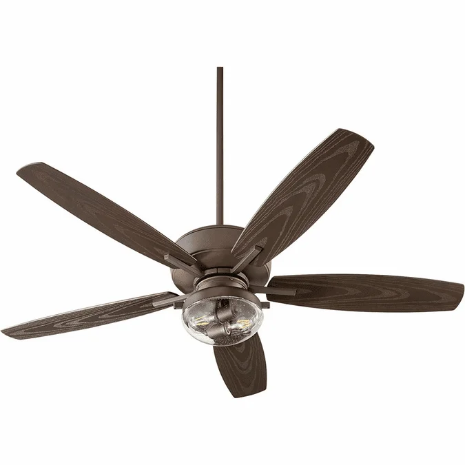 Quorum 170525-86 Breeze Patio Oiled Bronze LED Exterior 52″ Ceiling Fan