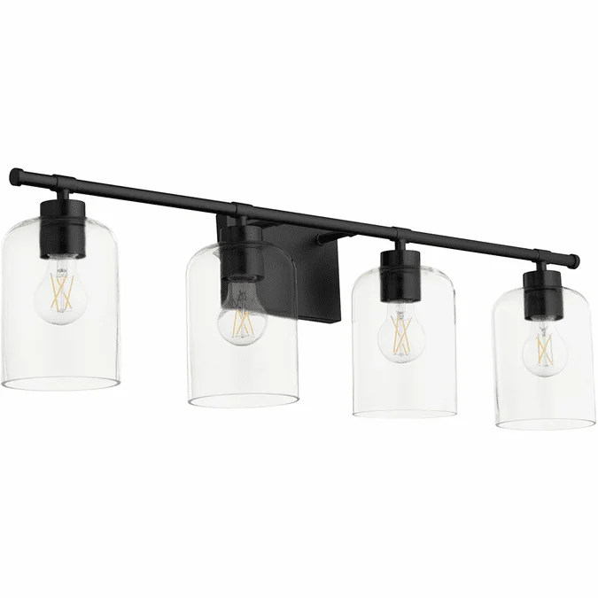 Quorum 5374-4-59 Tribute Contemporary Matte Black 4-Light Vanity Light