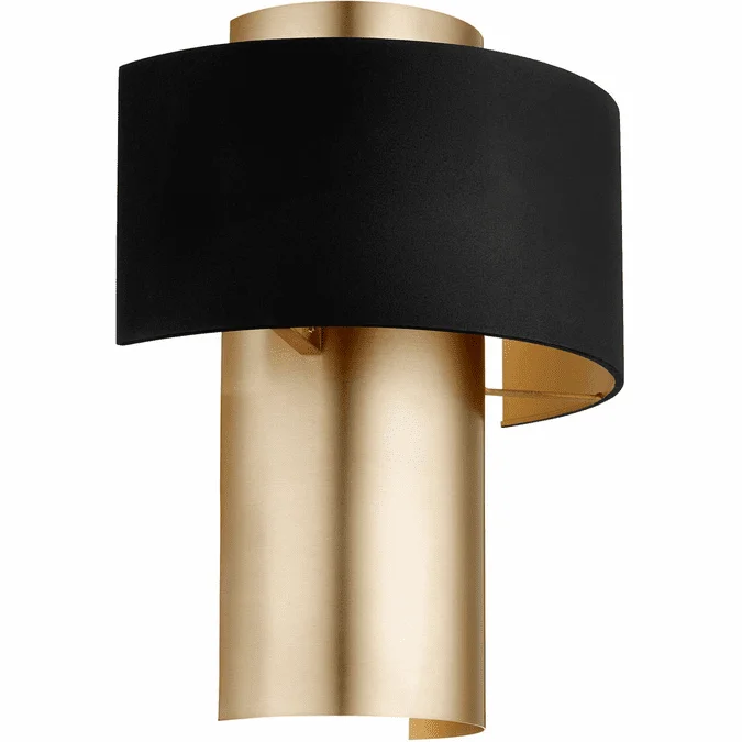 Quorum 5611-6980 Modern Noir with Aged Brass Sconce Lighting