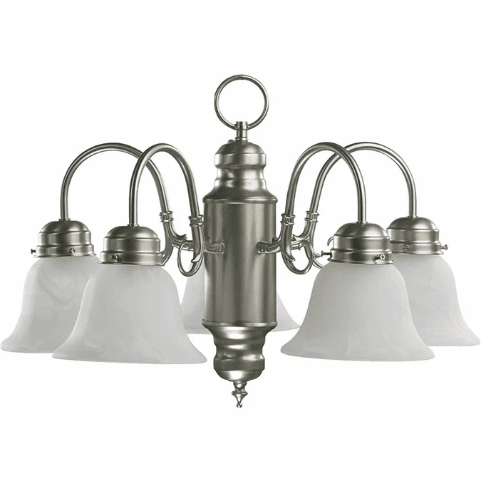 Quorum 6429-5-65 Satin Nickel Mini Chandelier Light