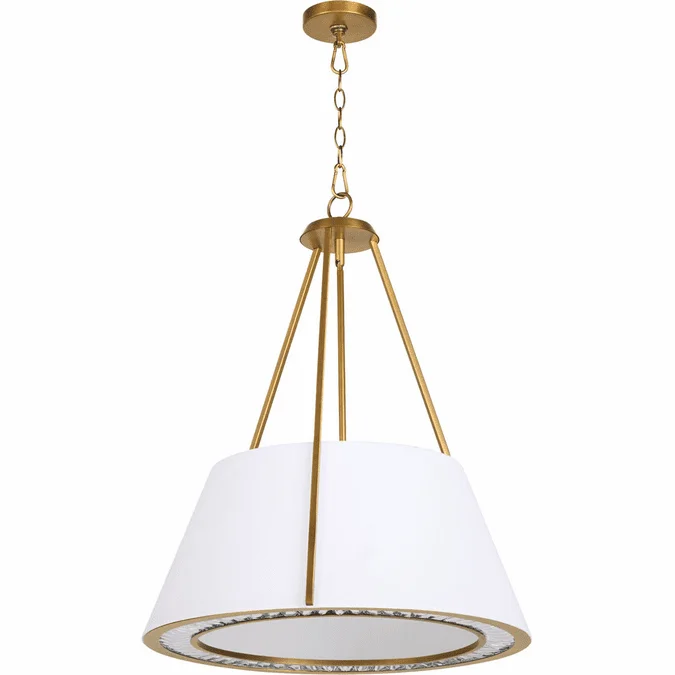Quorum 8382-4-47 Gorham Brushed Brass Ceiling Light Pendant