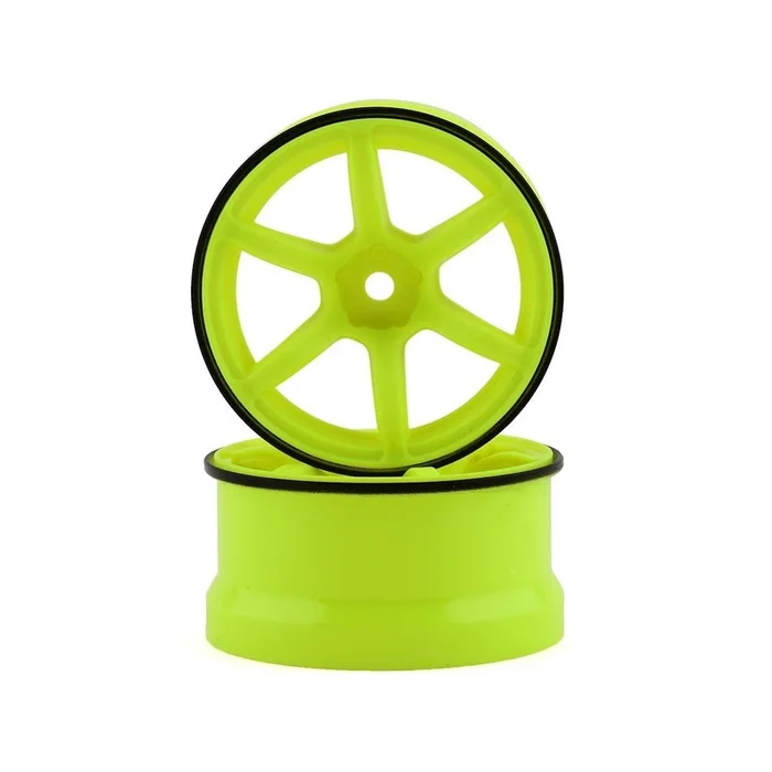 Racing Performer High Traction Yellow Wheels with 6mm Offset and 12mm Hex for RWD Drift (2) (YOKRP-6313Y6A)