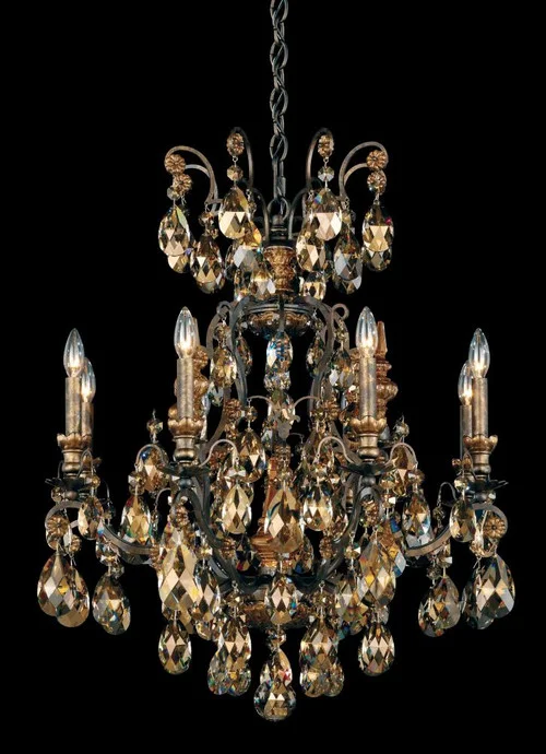 Renaissance 9 Light 120V Chandelier in Heirloom Bronze with Heritage Handcut Crystal (168|3771-76)