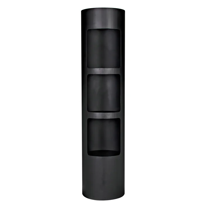 reverso bookcase, black steel