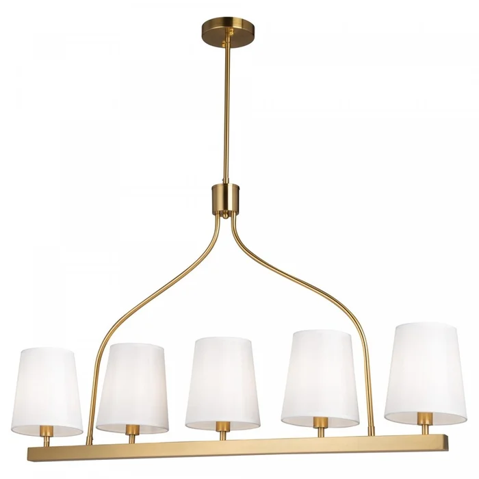 Rhythm 5-Light Brushed Gold Ceiling Light|Luminaire suspendu Rhythm dor bross 5ampoules|D06HRDJK