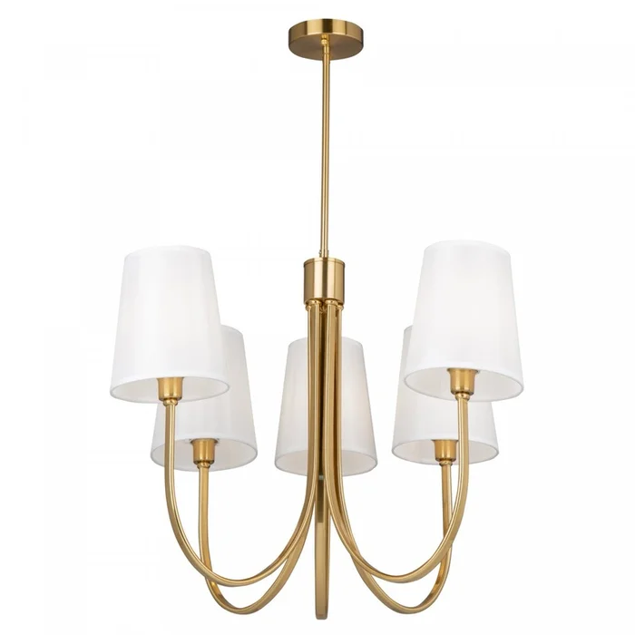 Rhythm 5-Light Brushed Gold Chandelier | Lustre Rhythm or bross 5ampoules | D06HRNBQ