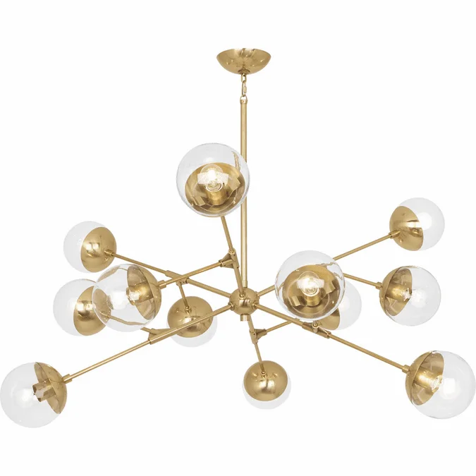 Robert Abbey 1215 Celeste Contemporary Brass Chandelier Light
