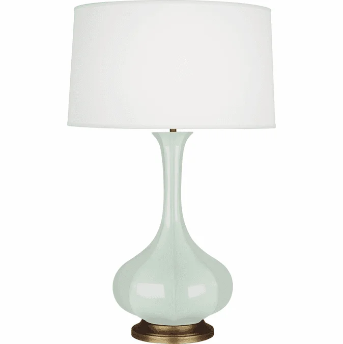 Robert Abbey CL994 Pike Celadon Glazed Ceramic with Aged Brass 32″ Side Table Lamp