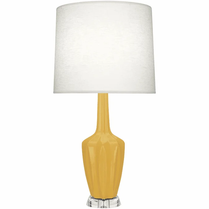 Robert Abbey SU35 Emma Modern Sunset Glazed Ceramic with Polished Nickel Table Lamp