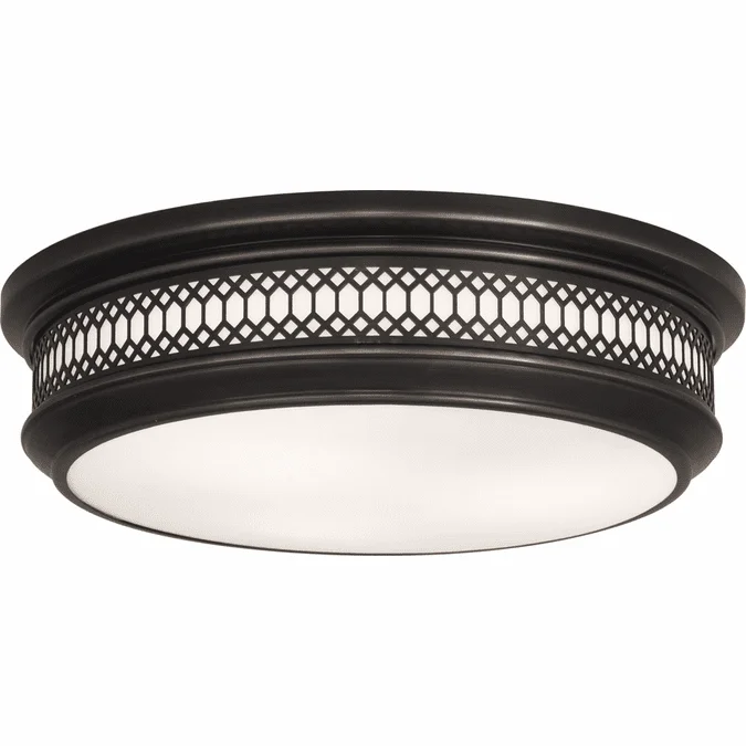 Robert Abbey Z307 Williamsburg Tucker Deep Patina Bronze 17″ Ceiling Light