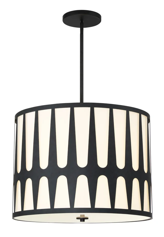 Royston Five Light Pendant in Black (60|ROY-809-BK)