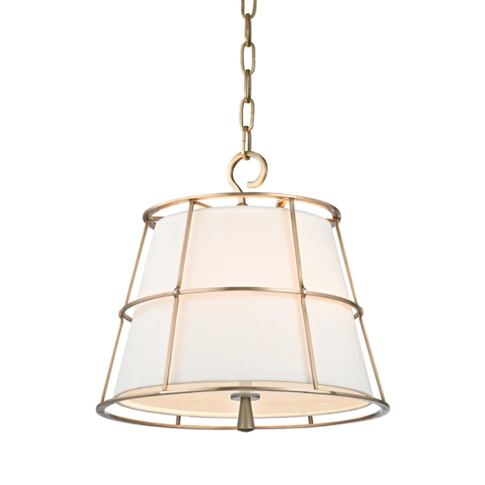 Savona 2-Light Pendant in Aged Brass 15.5L x 15.5W x 15.25H