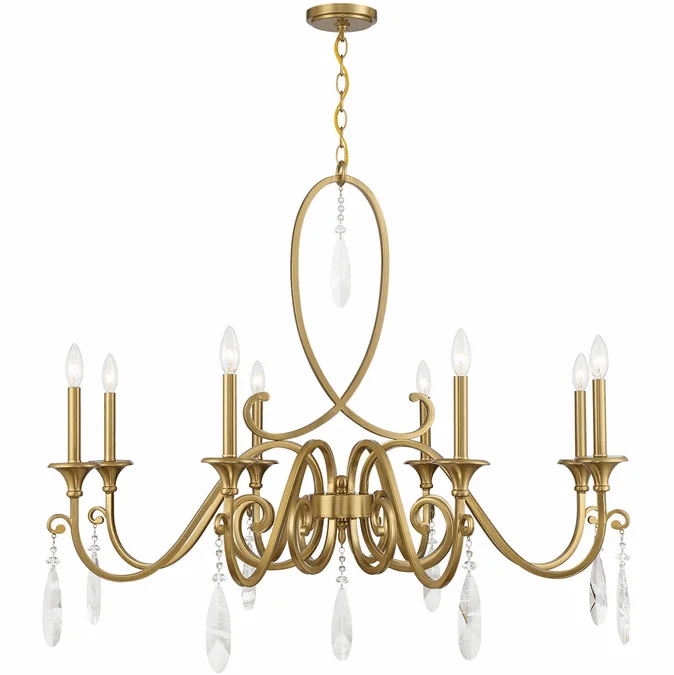 Savoy House 1-2702-8-322 Fairchild Contemporary Warm Brass Lighting Chandelier