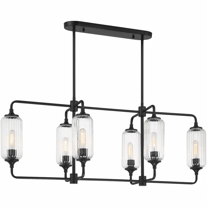 Savoy House 1-3026-6-89 Holton Modern Matte Black Island Light Fixture