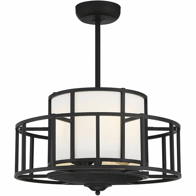 Savoy House 30-FD-126-89 Oslo Modern Matte Black LED Home Ceiling Fan