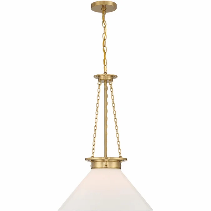 Savoy House 7-1011-1-322 Myers Modern Warm Brass Pendant Light Fixture