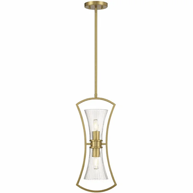 Savoy House 7-9703-2-322 Bennington Contemporary Warm Brass Pendant Light