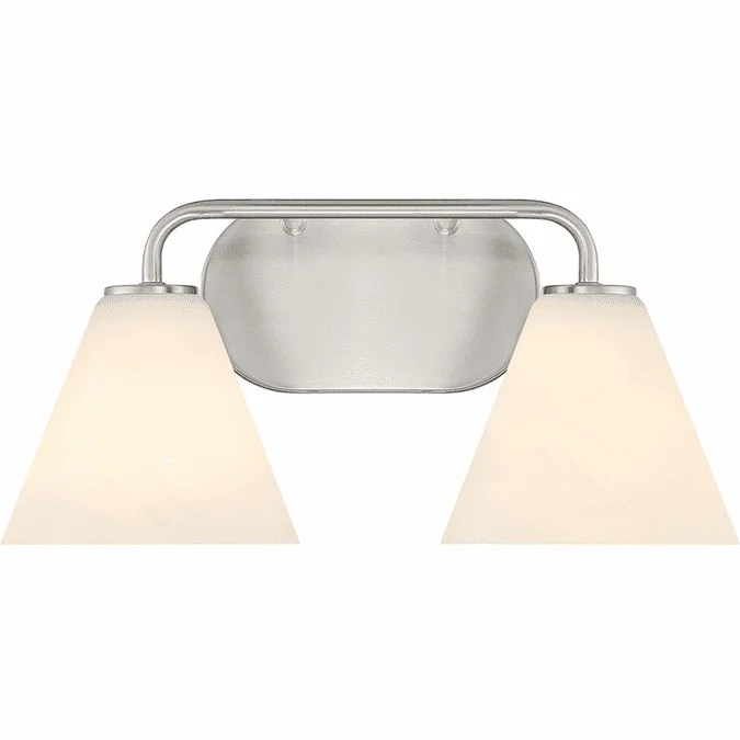 Savoy House 8-2988-2-SN Blair Contemporary Satin Nickel 2-Light Bath Lighting Fixture
