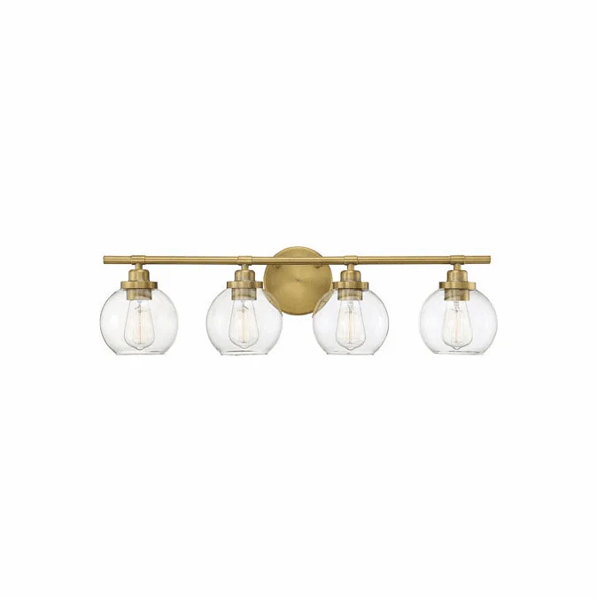 Savoy House 8-4050-4-322 Carson Modern Warm Brass 4-Light Bathroom Wall Sconce