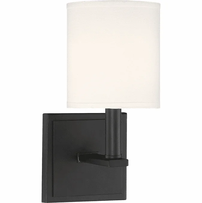 Savoy House 9-1200-1-89 Waverly Matte Black Sconce Lighting