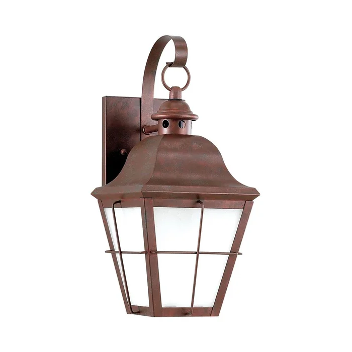 Sea Gull Chatham 1-LT Outdoor Wall Lantern – Weathered Copper – 8462DEN3-44