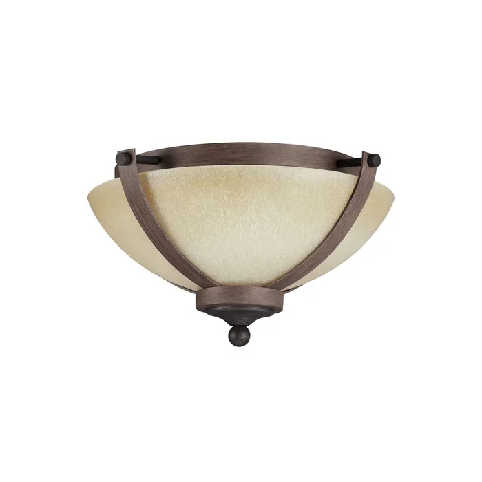 Sea Gull Corbeille 2-LT Ceiling Flush Mount – Stardust / Cerused Oak – 7580402-846