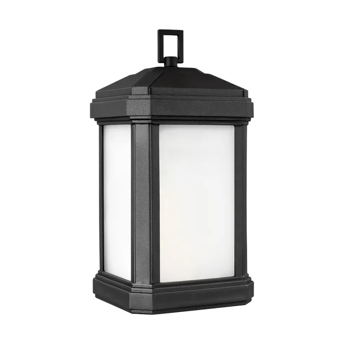 Sea Gull Gaelan Large 1-LT Outdoor Wall Lantern – Black – 8747401-12