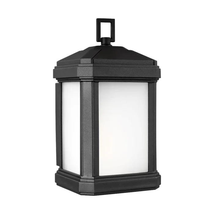 Sea Gull Gaelan Small 1-LT Outdoor Wall Lantern – Black – 8547401EN3-12
