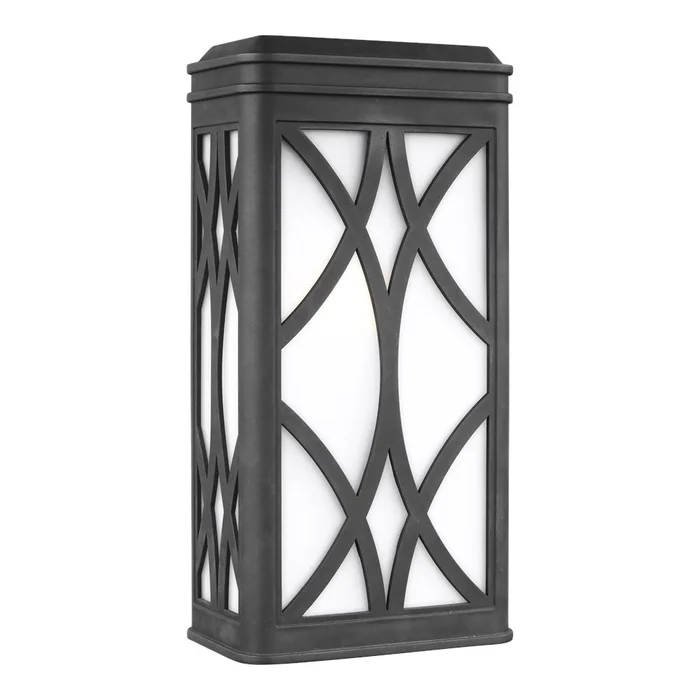 Sea Gull Melito Large 1-LT Outdoor Wall Lantern – Black – 8719601EN3-12