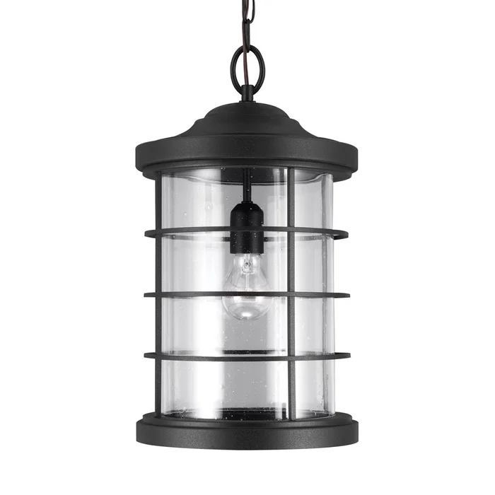 Sea Gull Sauganash 1-LT Outdoor Pendant – Black – 6224401-12