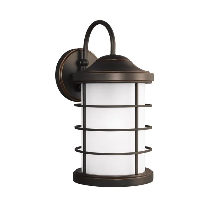 Sea Gull Sauganash Large 1-LT Outdoor Wall Lantern – Bronze – 8624451DEN3-71
