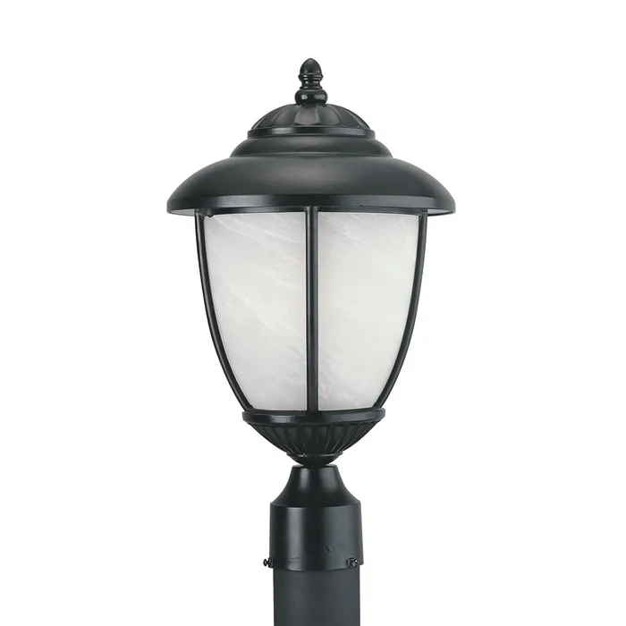 Sea Gull Yorktown 1-LT Outdoor Post Lantern – Black – 82048PEN3-12