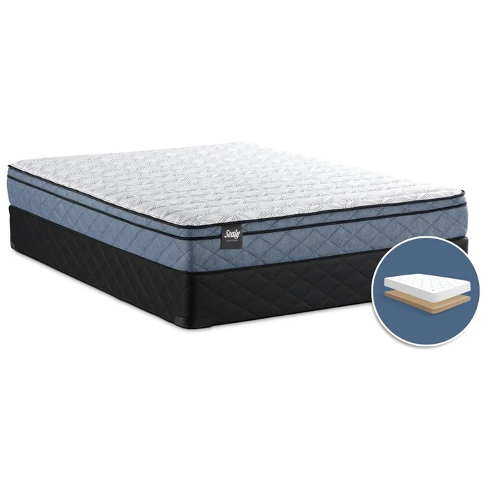 Sealy Belfort Euro-Top Low-Profile Full Mattress Set|Ensemble matelas Euro-plateau profil bas Belfort de Sealy pour lit double
