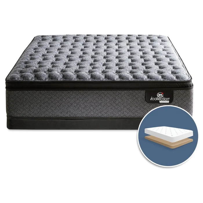 Serta iCollection Senna Firm Euro-Top Low-Profile Full Mattress Set|Ensemble matelas ferme Euro-plateau profil bas Senna iCollection de Serta pour lit double