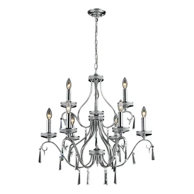 Sherbourne Nine Light Chandelier in Chrome (45|82056/6+3)