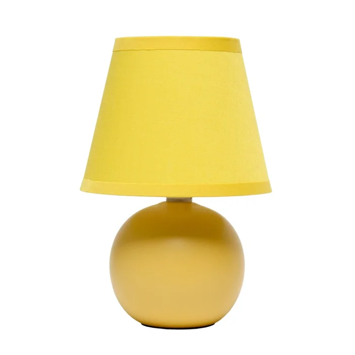 Simple Designs Mini Ceramic Globe Table Lamp – Yellow|Mini lampe de table de SimpleDesigns globe en cramique – jaune