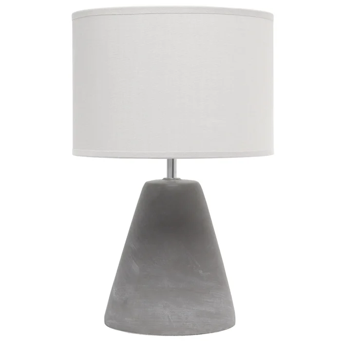 Simple Designs Pinnacle Concrete Table Lamp – Grey|Lampe de table Pinnacle de SimpleDesigns en bton – grise