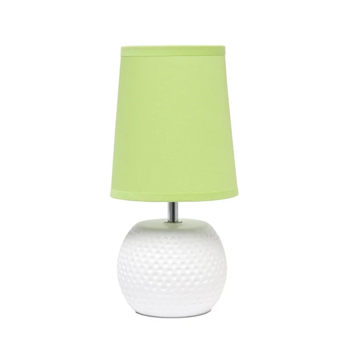 Simple Designs Studded Texture Ceramic Table Lamp – Green|Lampe de table de SimpleDesigns en cramique texture cloute – verte
