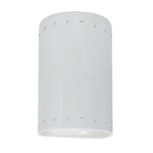 Small ADA Cylinder w/ Perfs – Open Top & Bottom (254|CER-5995W-WHT)