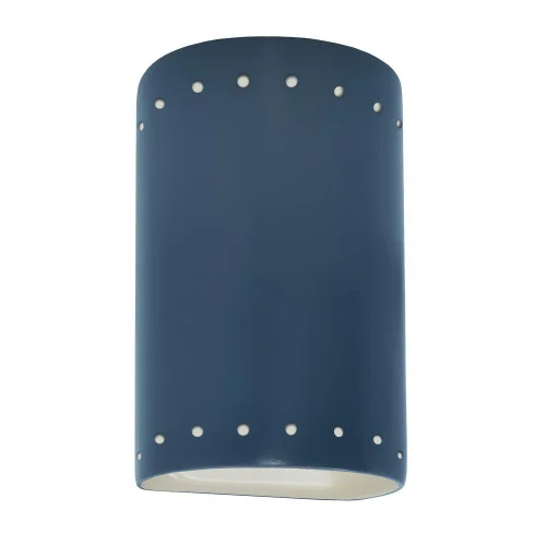 Small LED Cylinder w/ Perfs – Closed Top (254|CER-0990-MDMT-LED1-1000)