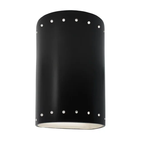 Small LED Cylinder w/ Perfs – Open Top & Bottom (Outdoor) (254|CER-0995W-CRB-LED1-1000)