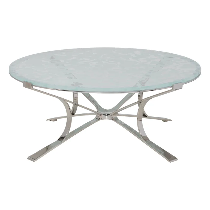snowscape round cocktail table