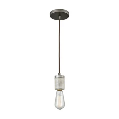 Socketholder One Light Mini Pendant in Weathered Zinc (45|33235/1)