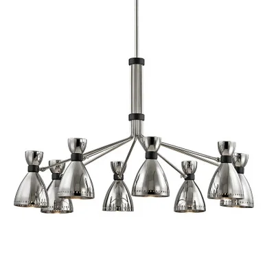 Solaris Eight Light Chandelier in Polished Nickel (70|4148-PN)