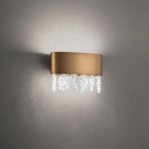 Soleil 10IN LED 3000K/3500K/4000K 120V-277V Wall Sconce in Aged Brass with Optic Crystal (168|S3510-700O)