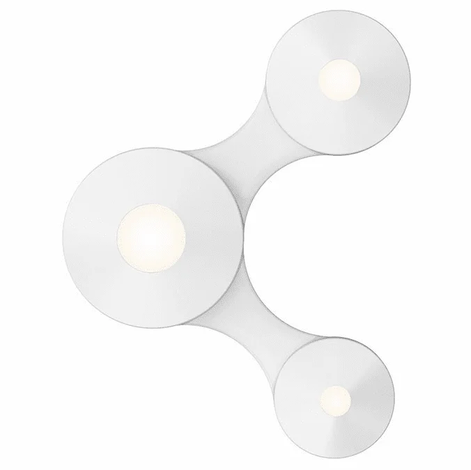 Sonneman 2191.03 Coral Surface Modern Satin White LED Ceiling Light Fixture